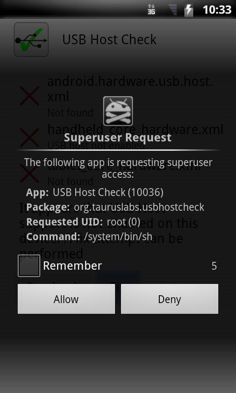 USB Host Check
