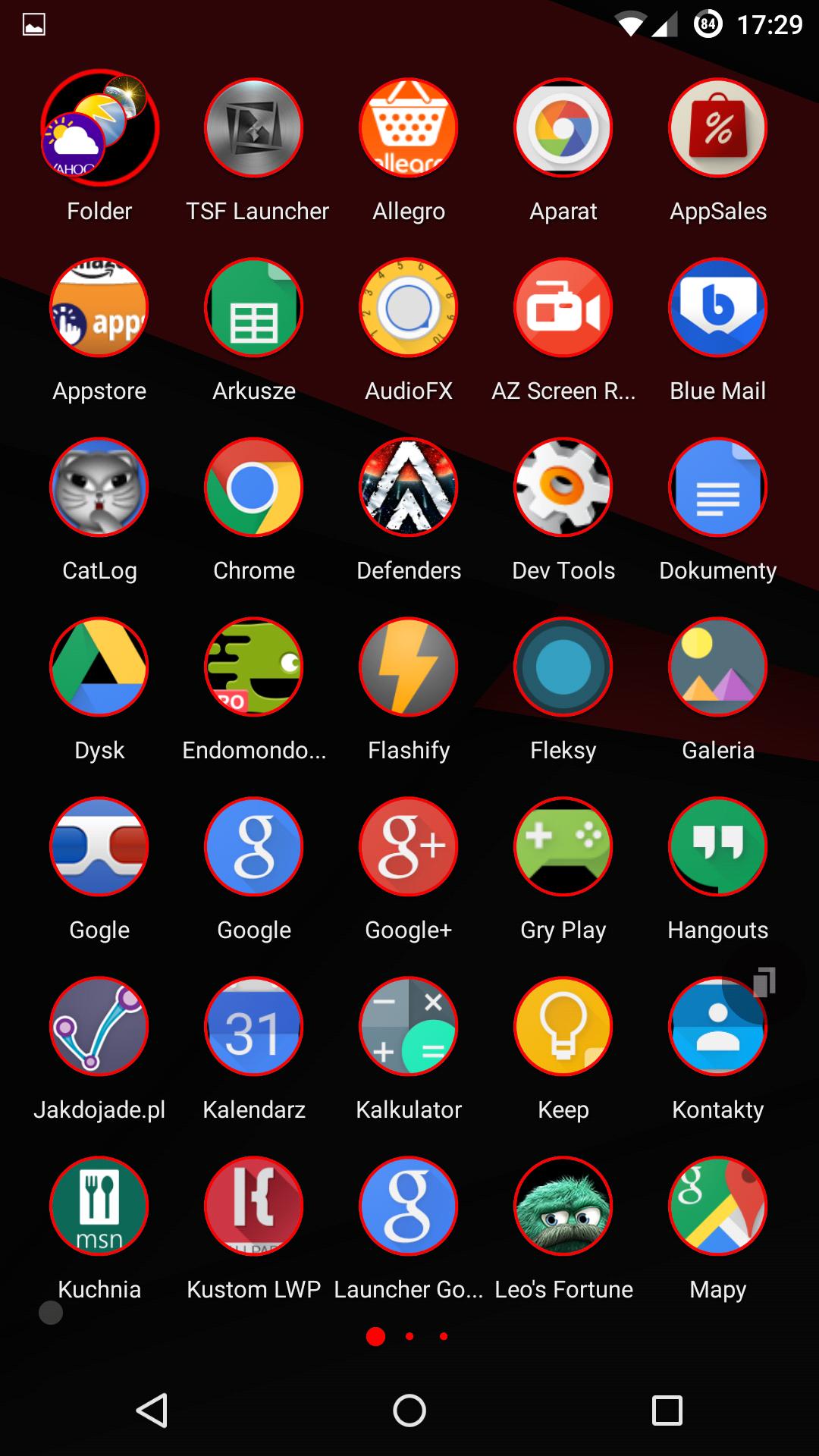 Dark Red Theme for TSF Shell
