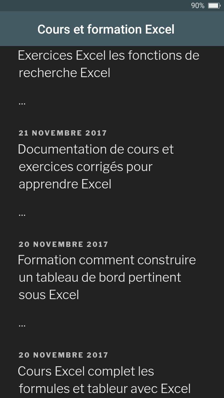 Formations Excel