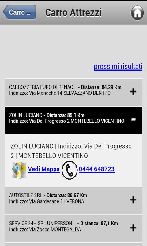 Cerca Carro Attrezzi