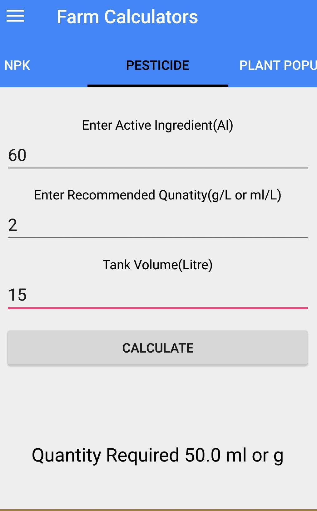 Farm Calculators