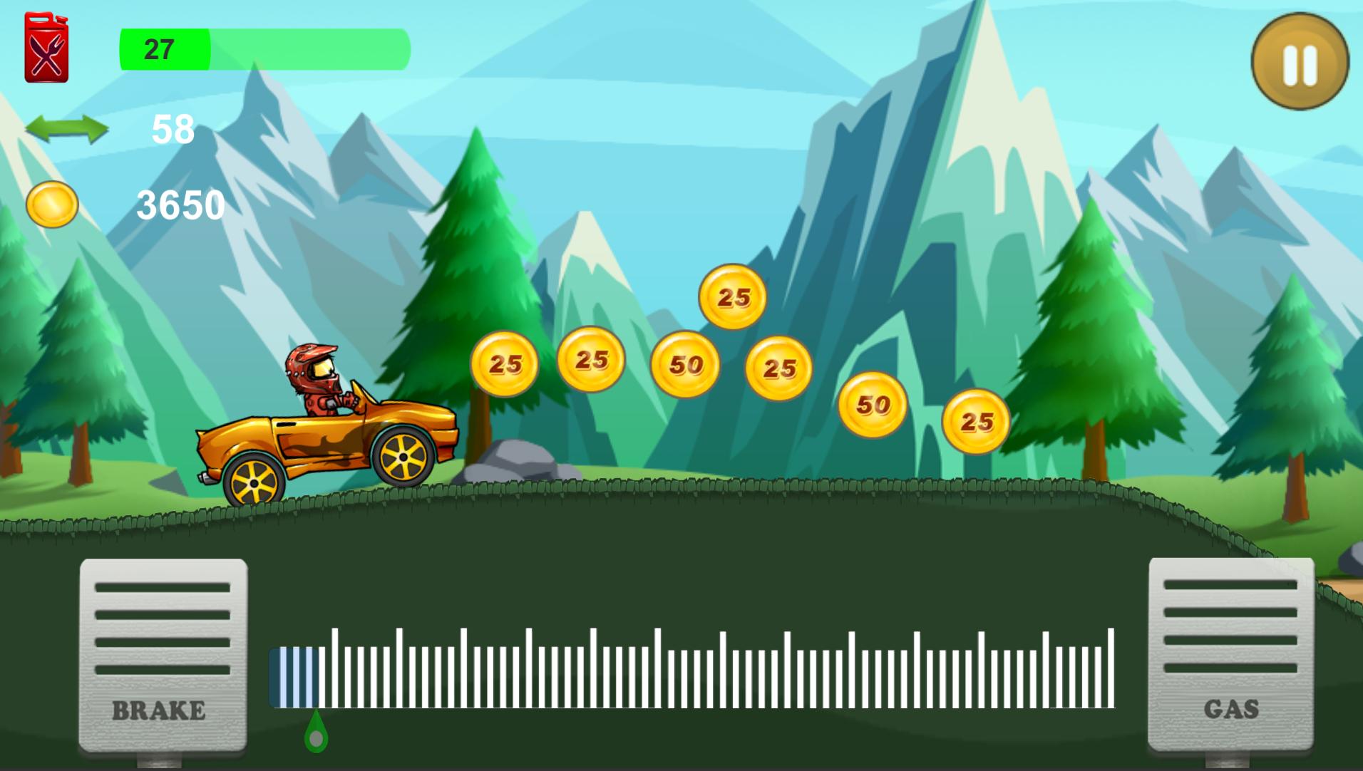 Up hill Car Racing