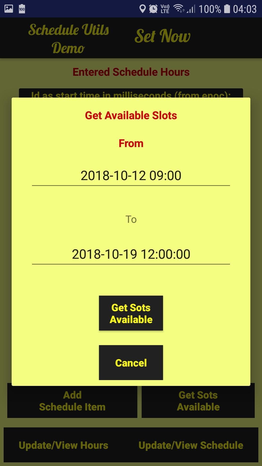 Schedule Utilities