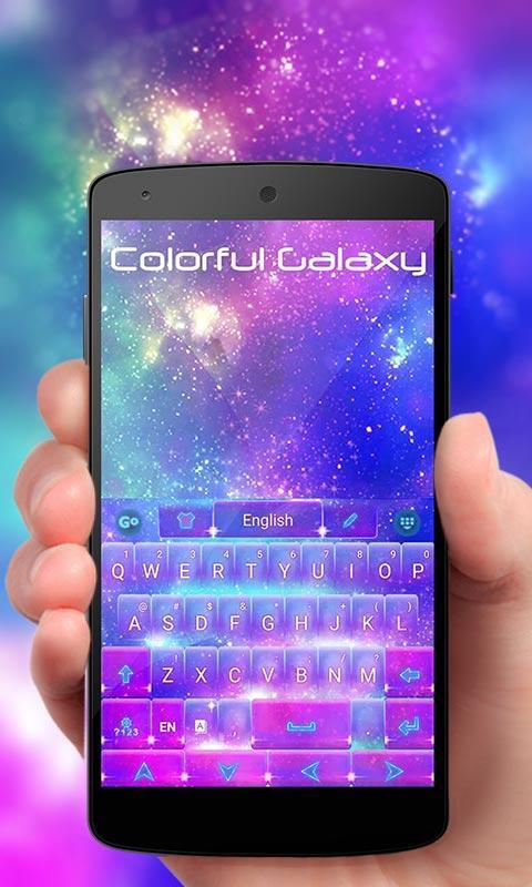 Colorful Galaxy Keyboard Theme