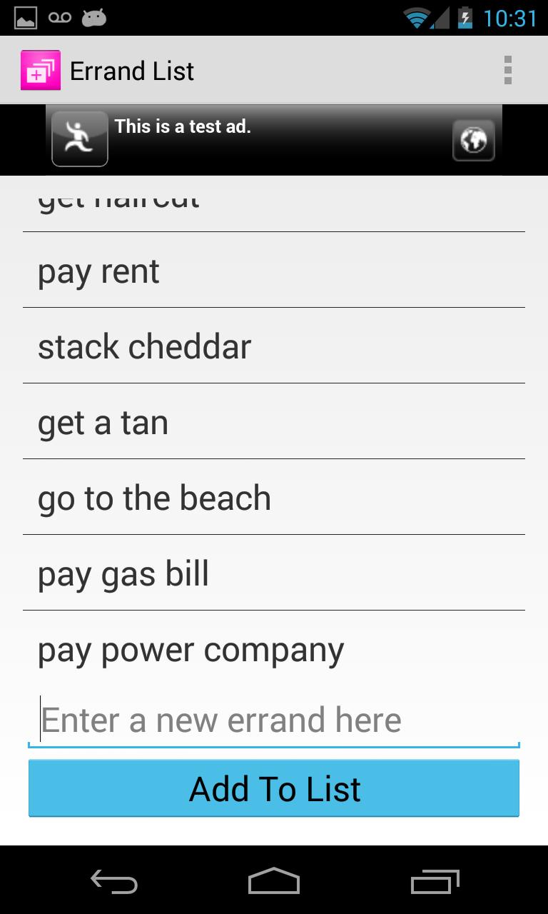 Errand List