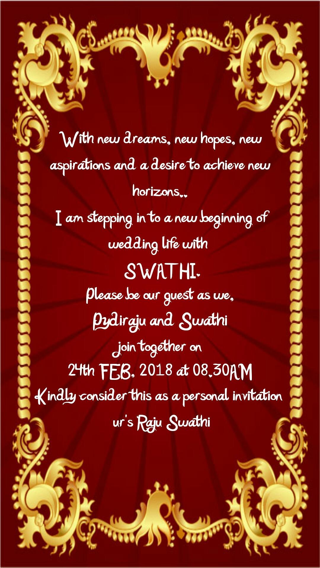 Pydiraju Swathi Wedding