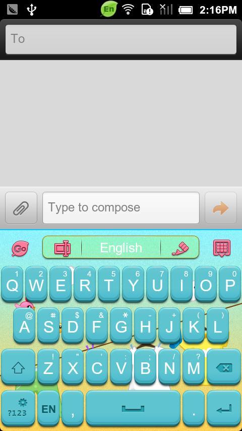 GO Keyboard Sunshine theme