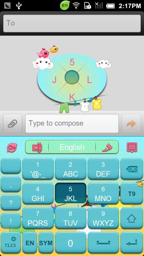GO Keyboard Sunshine theme