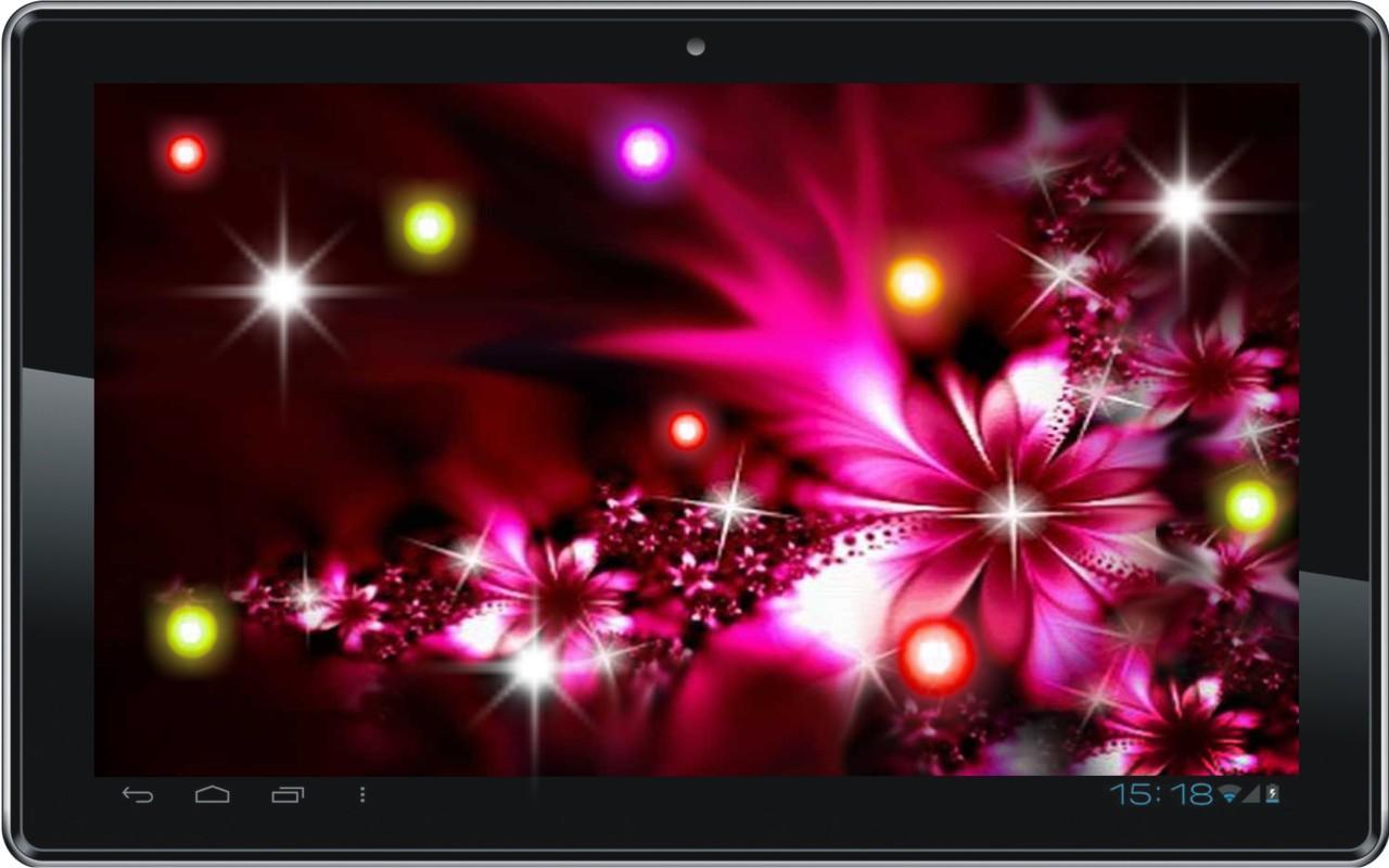 Neon Flowers HD live wallpaper