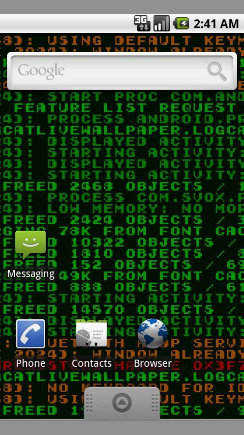 Logcat Live Wallpaper (lite)
