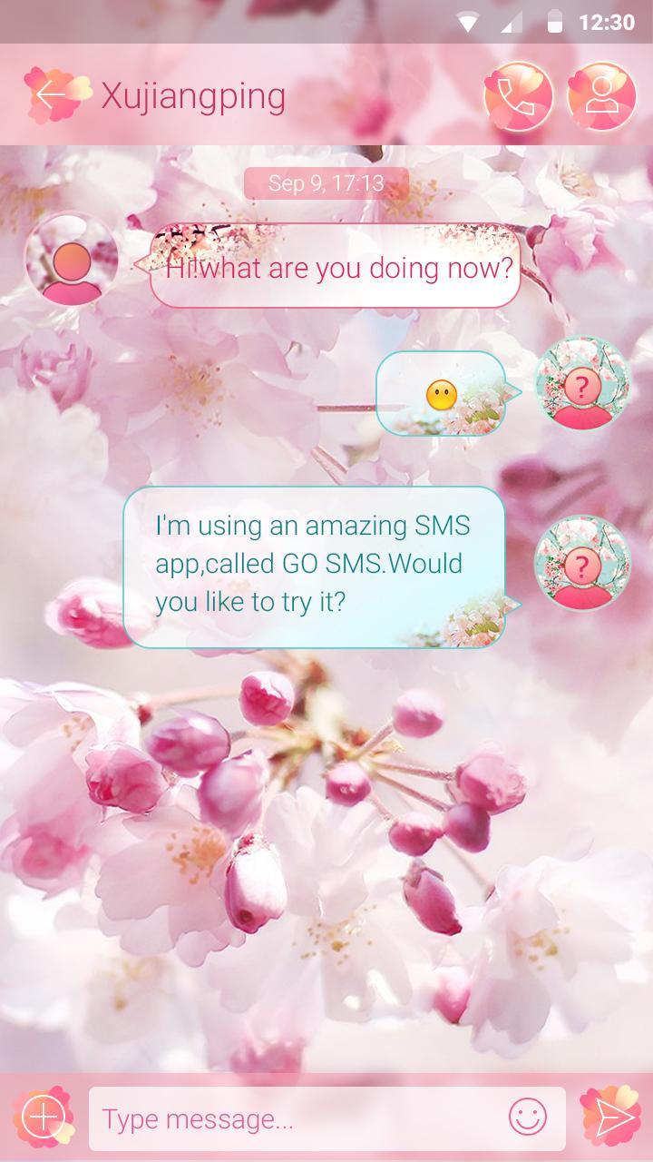 GO SMS PRO SAKURA FLORID THEME