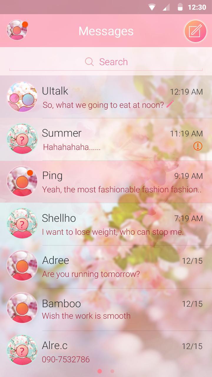 GO SMS PRO SAKURA FLORID THEME