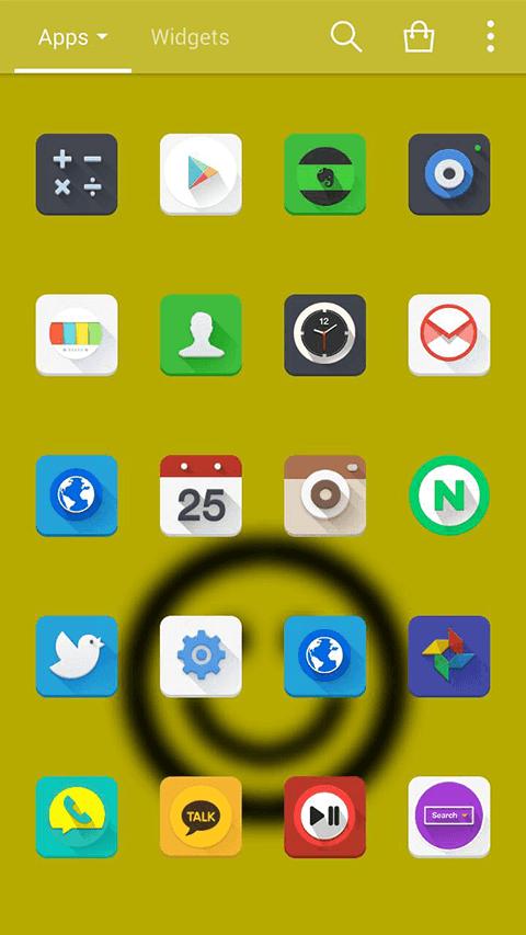 Flat smile dodol theme