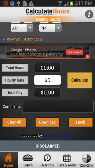 Time Card Calculator Pro