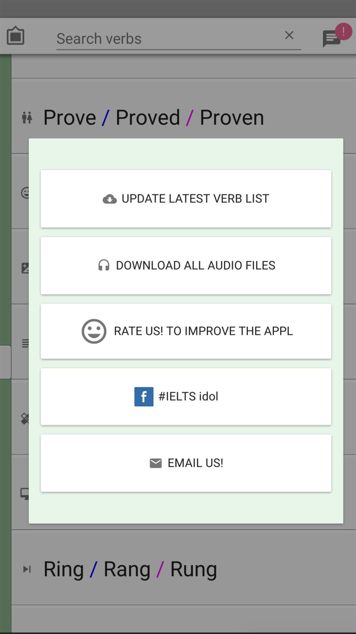 iVerb English irregular verbs