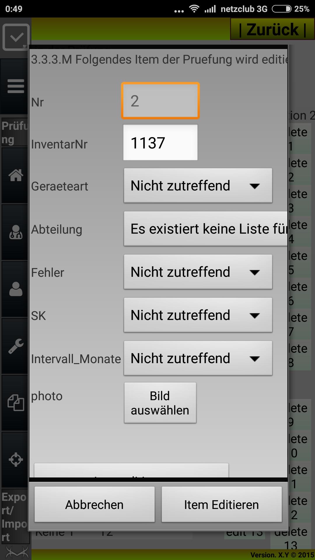 Inventur Lager Barcode XLS CSV