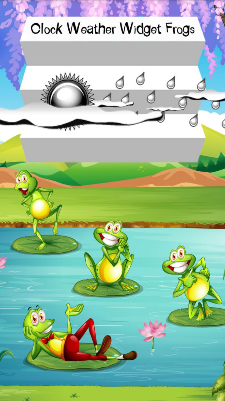 Clock Weather Widget Frogs