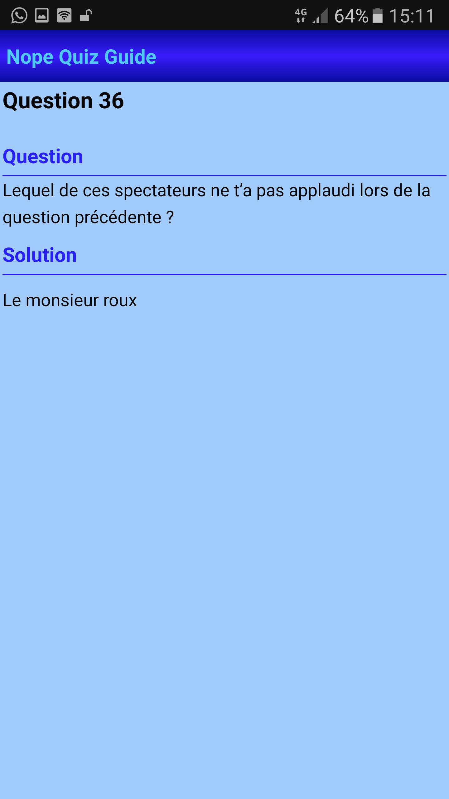 Nope Quiz Solution Guide