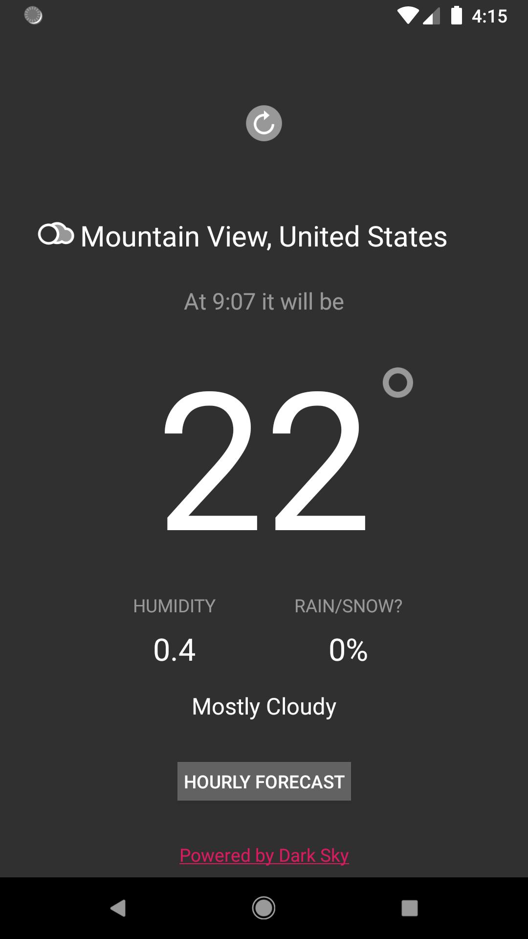 Dark Themed Weather App