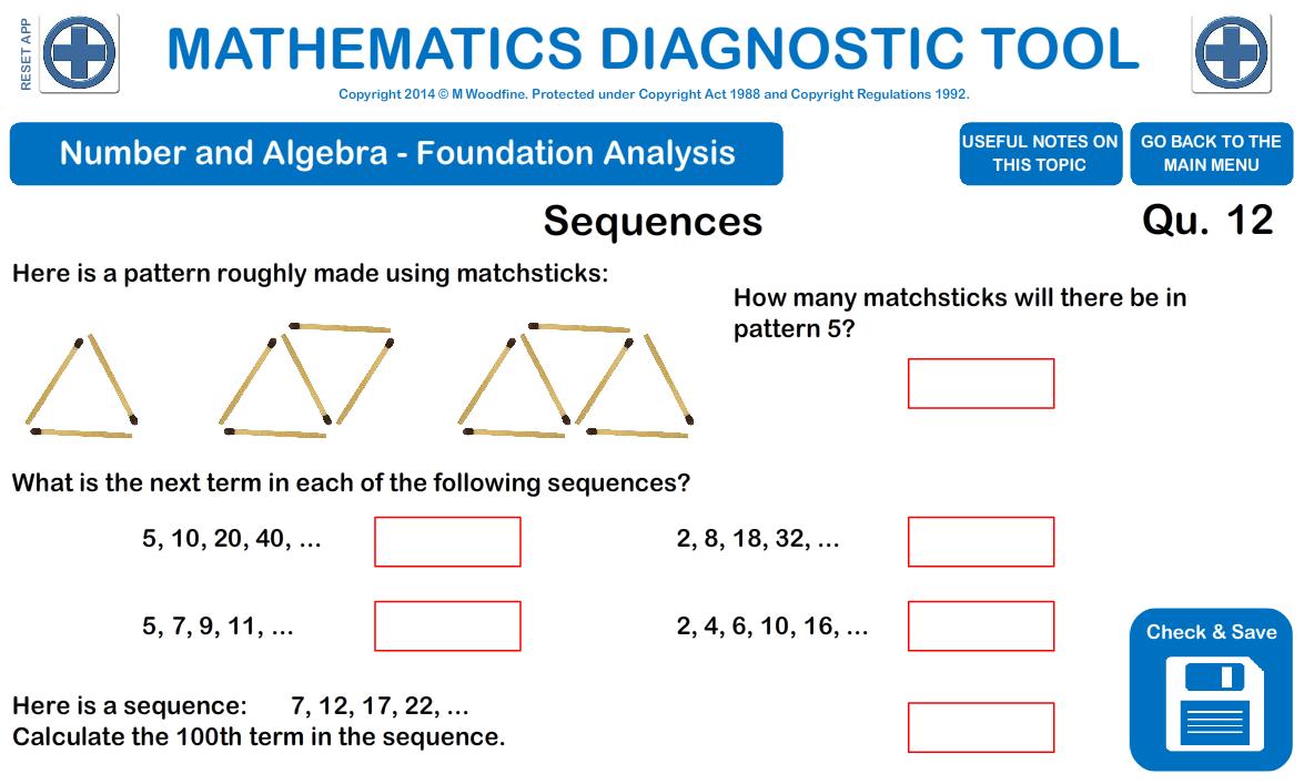 Maths Diagnostic Tool