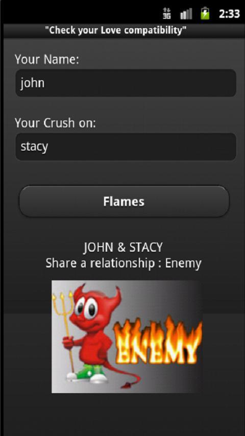 Love Calculator -- Flames