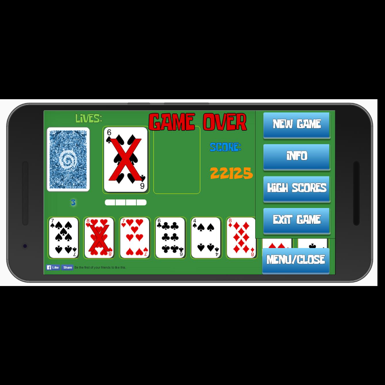 UP or DOWN Card Game