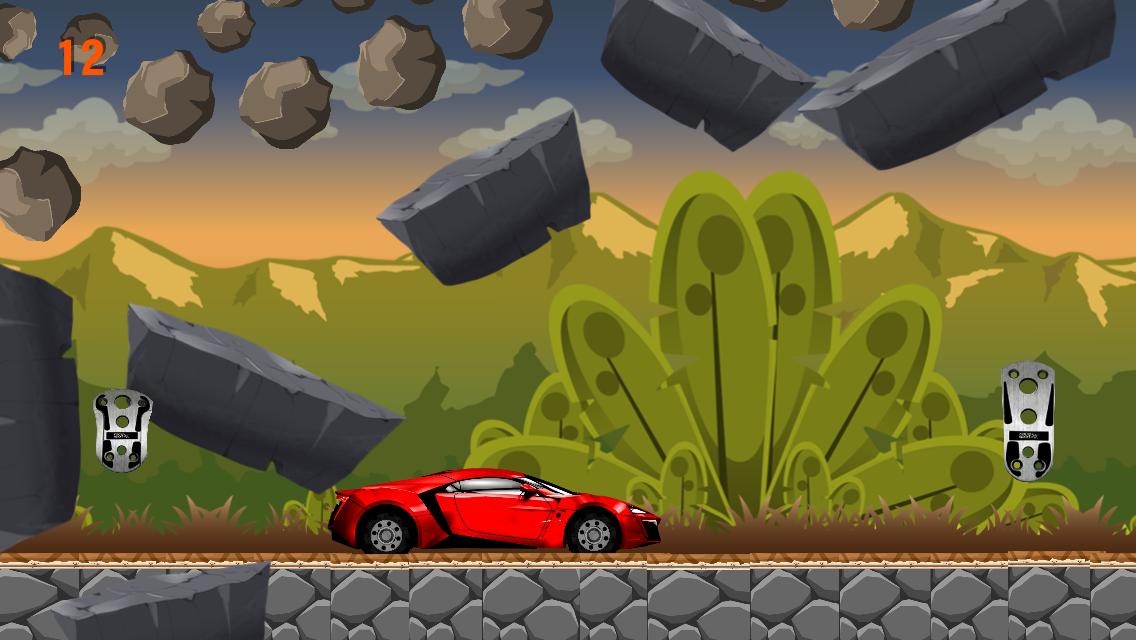 Supercar hill climb racing