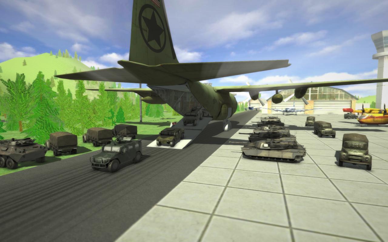 Army Car Plane Simulator 2017