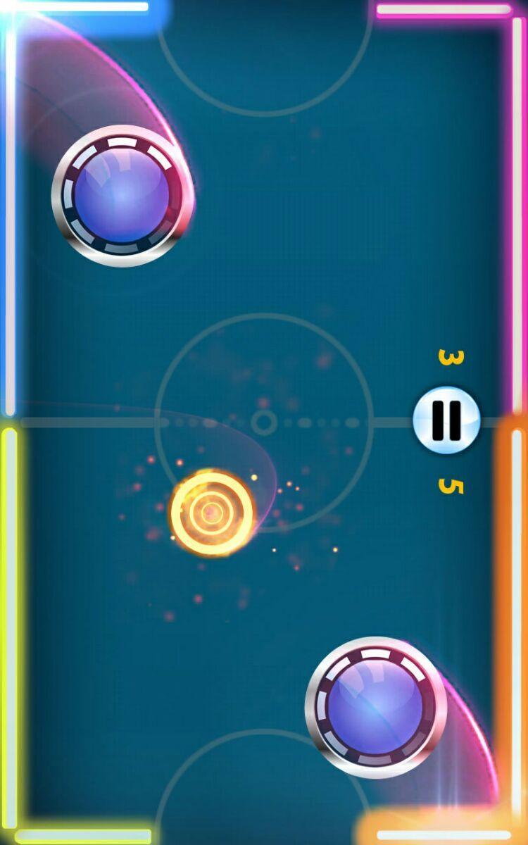 Glow Air Hockey 2 Players Online