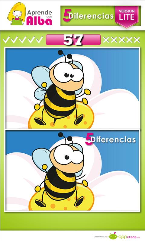 Juego Educativo: 5 Diferencias