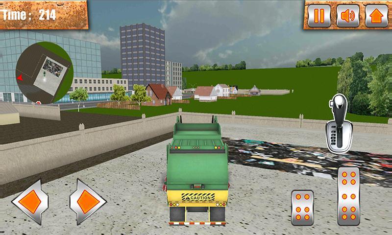 Garbage Truck Big City Driver