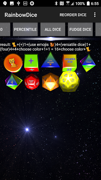 Dice Roller 3D: Rainbow Dice