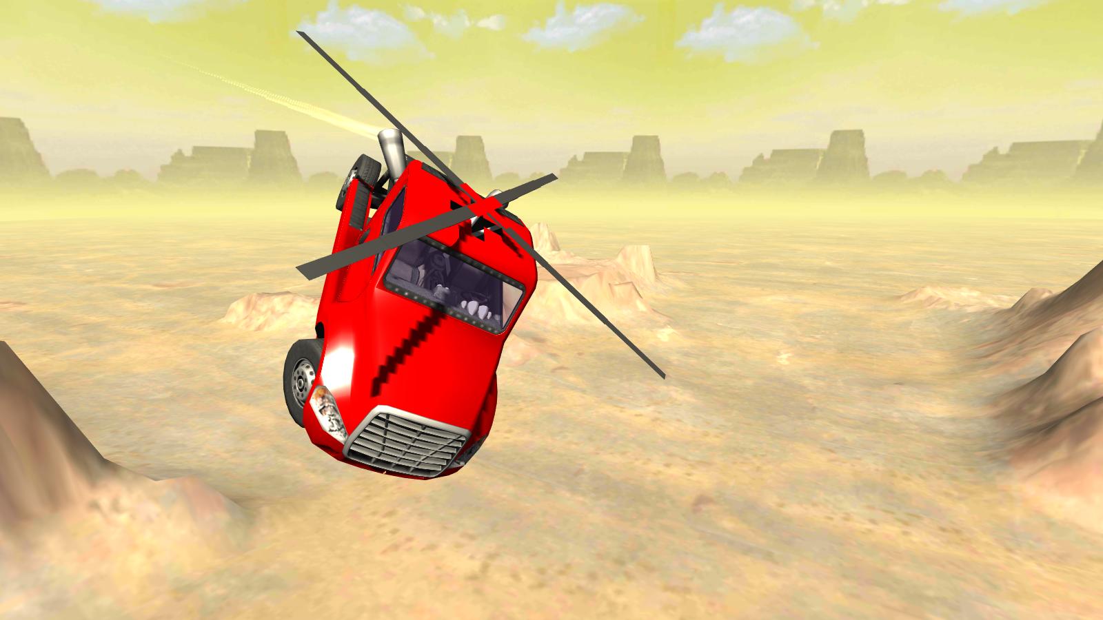 Flying Helicopter Truck Flight
