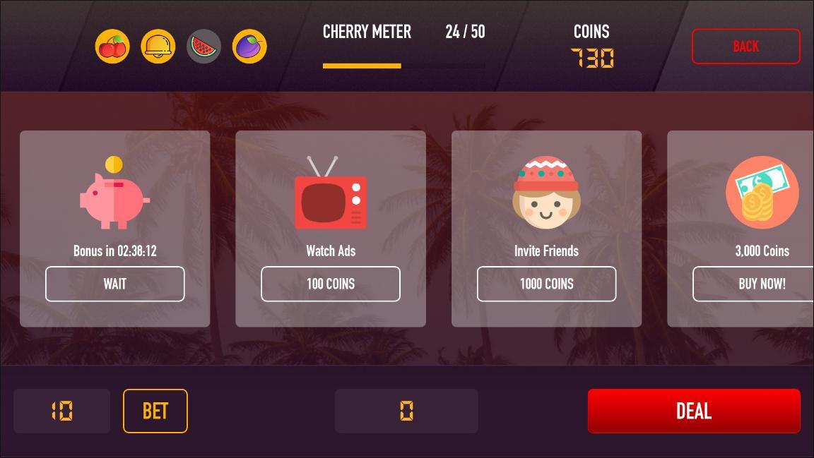 Fruit Poker Video Poker