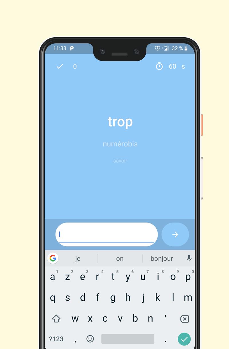 Fast typing game