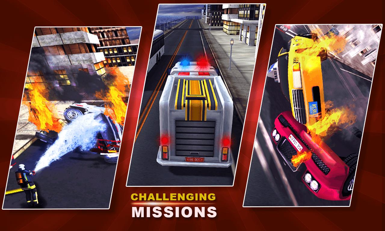 Firefighter Truck Rescue 911