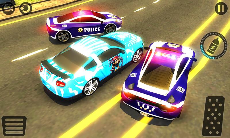 Police Car vs Gangster Escape