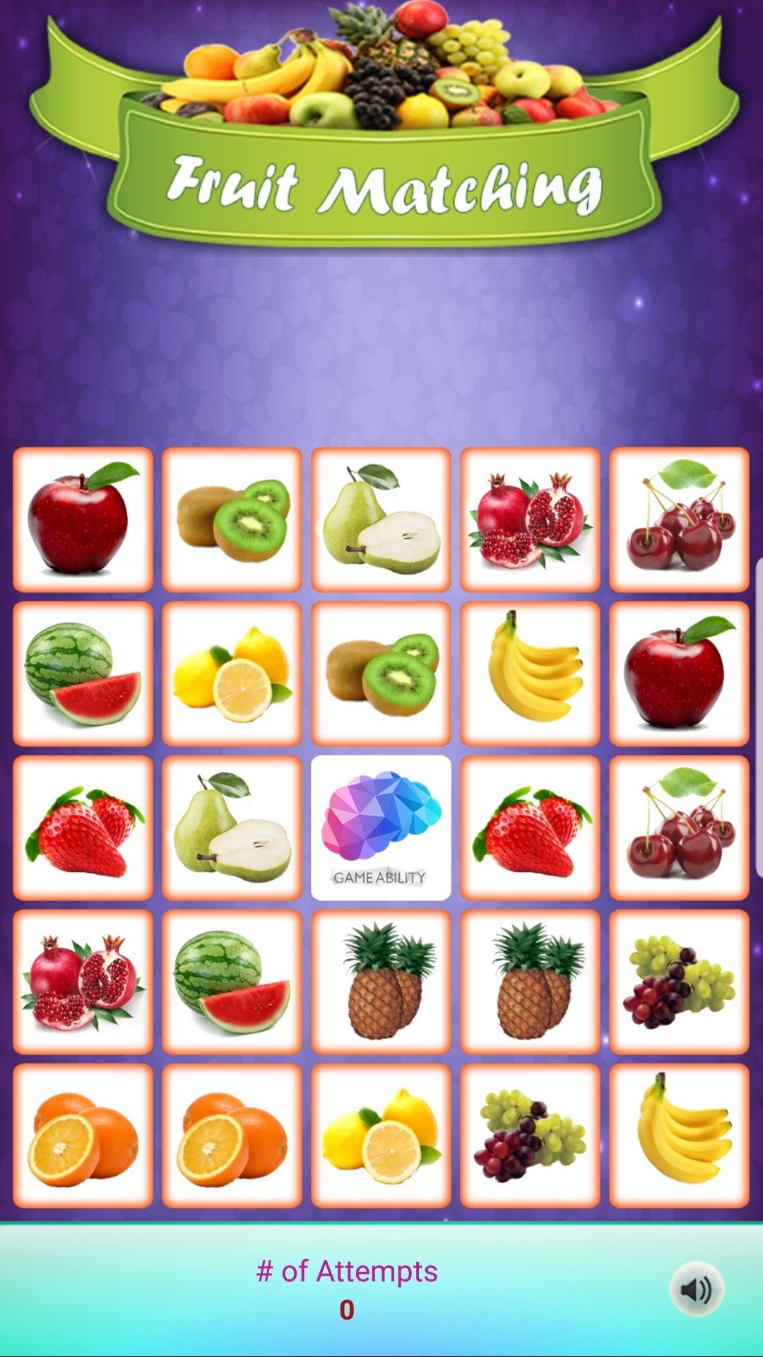 Matching Madness - Fruits