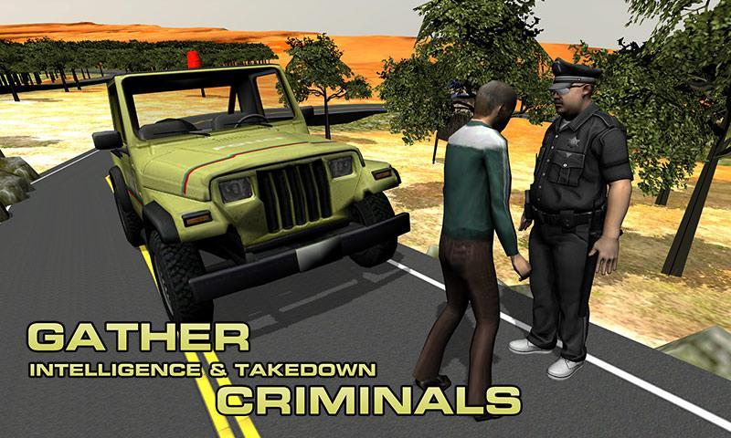 Offroad 4x4 police jeep