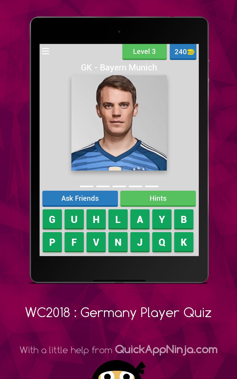 World Cup 2018 : Germany Player Quiz