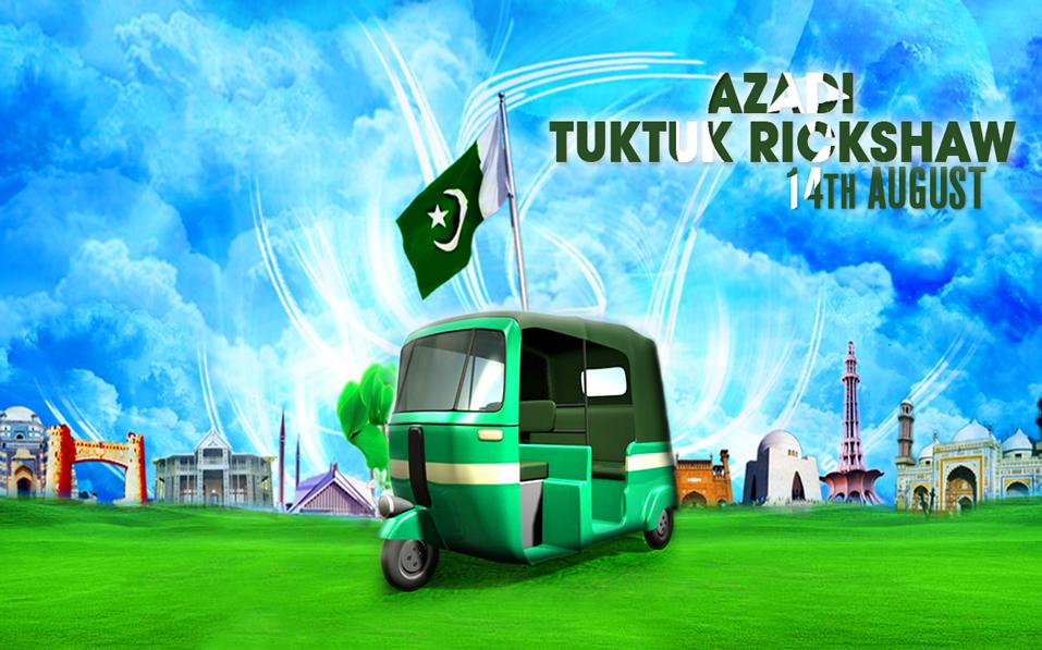 Azadi TukTuk Rikshaw 14 August