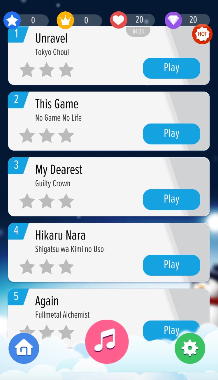 Anime Piano Magic Tiles