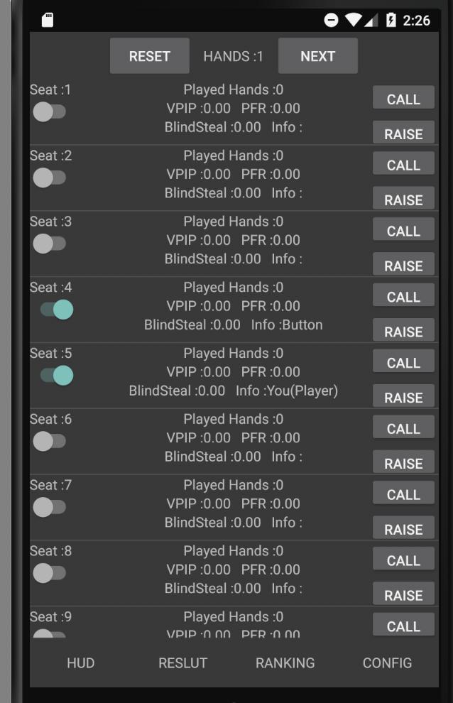LIVE HUD POKER TRACKER