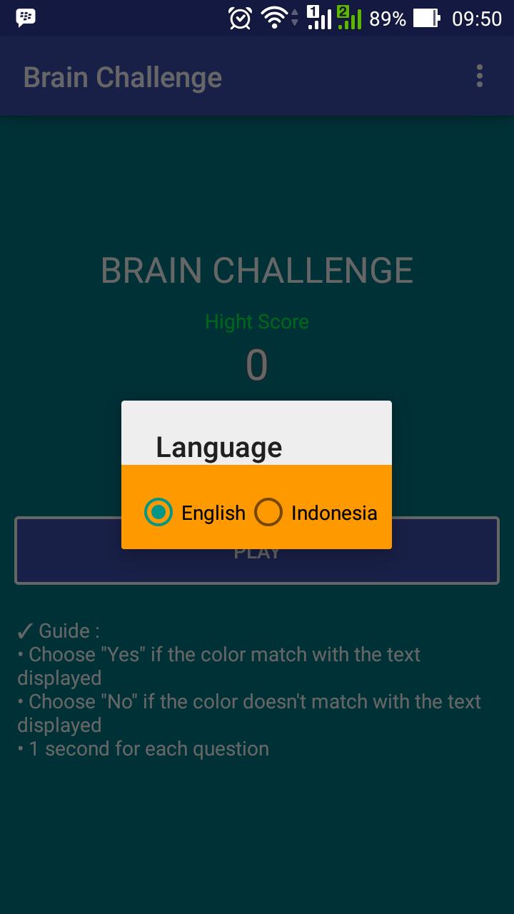 Brain Challenge (tebak warna)